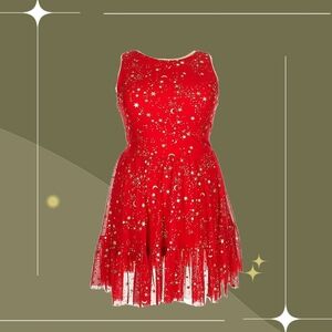 🍋✨ NWT Limited Edition Blackmilk Red Stardom Bow Back Dress Size XXL